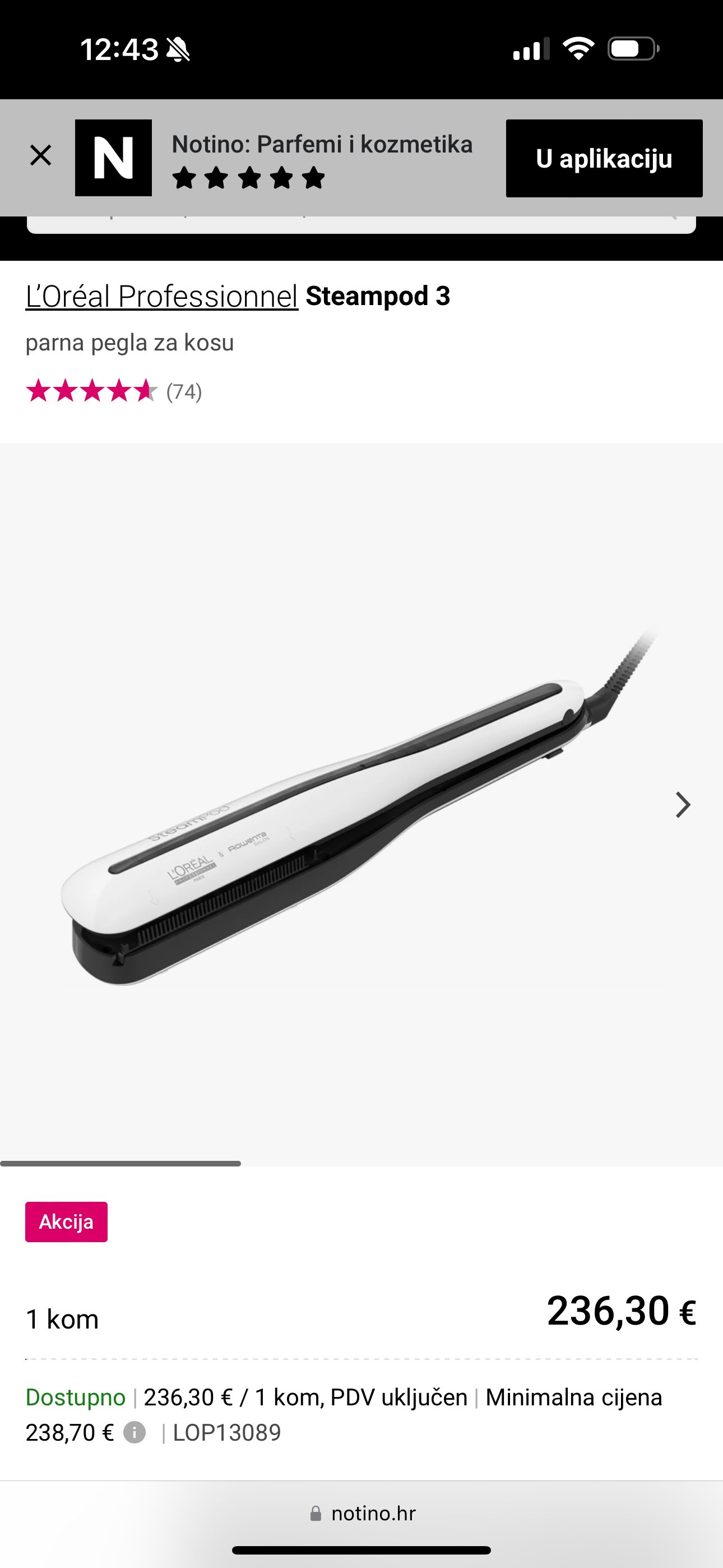 Parna pegla za kosu loreal 0
