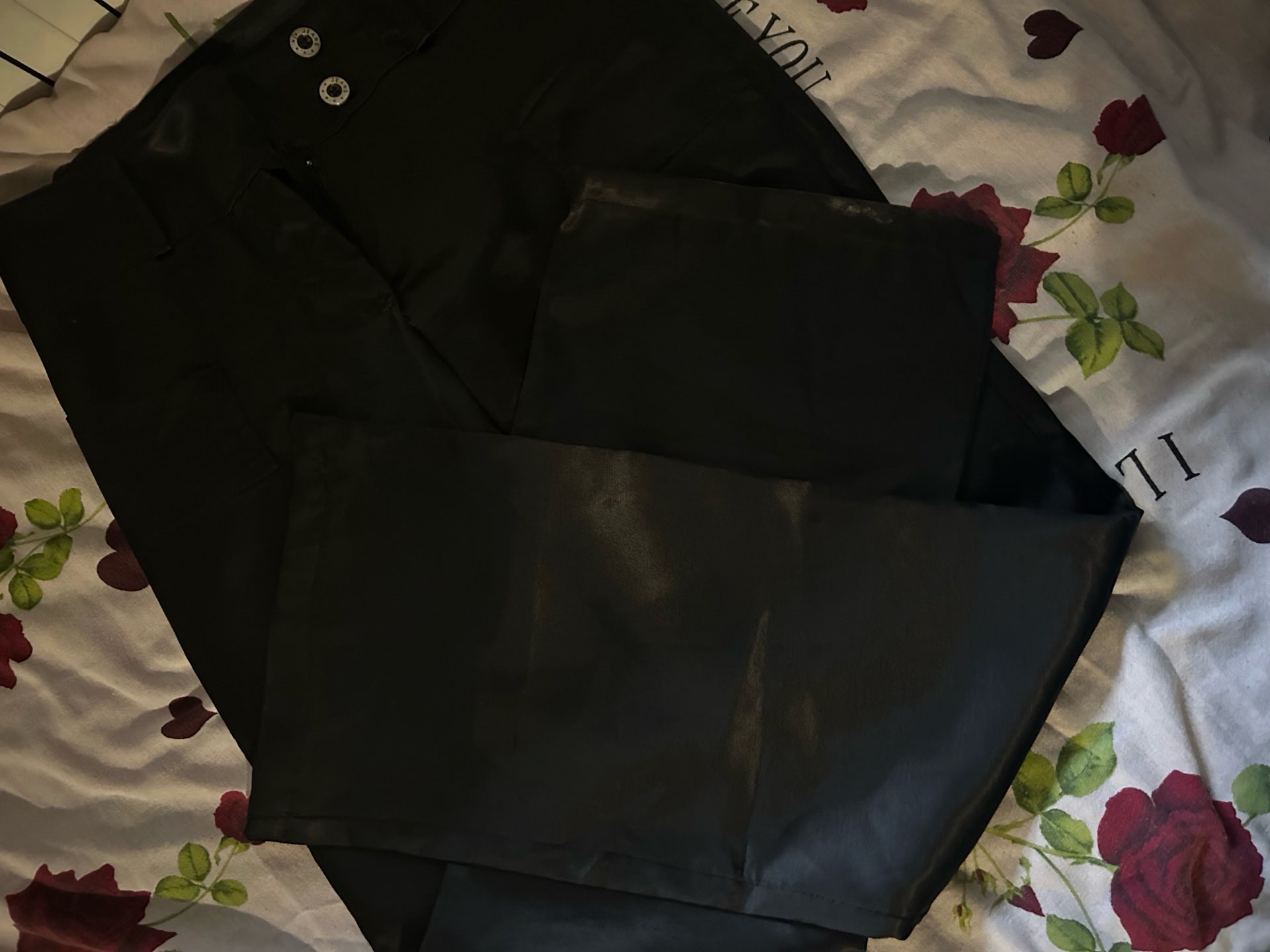 Crne saten pantole 0