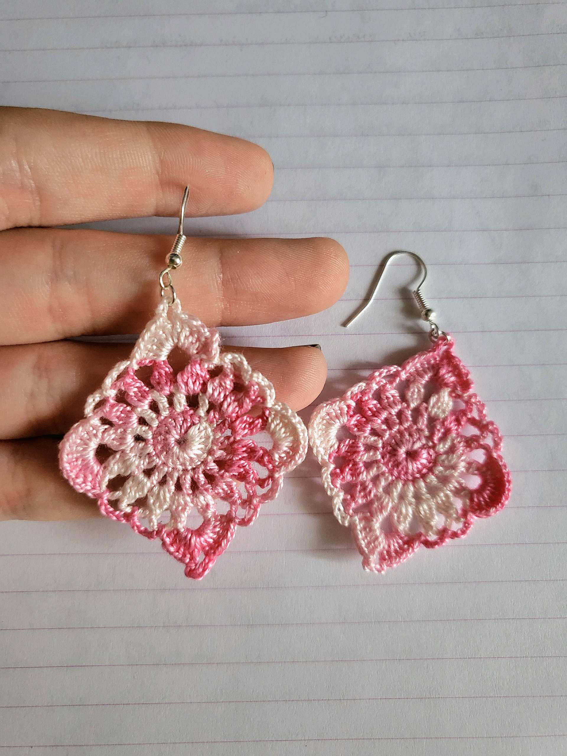 Roze mandala heklane minđuše 0