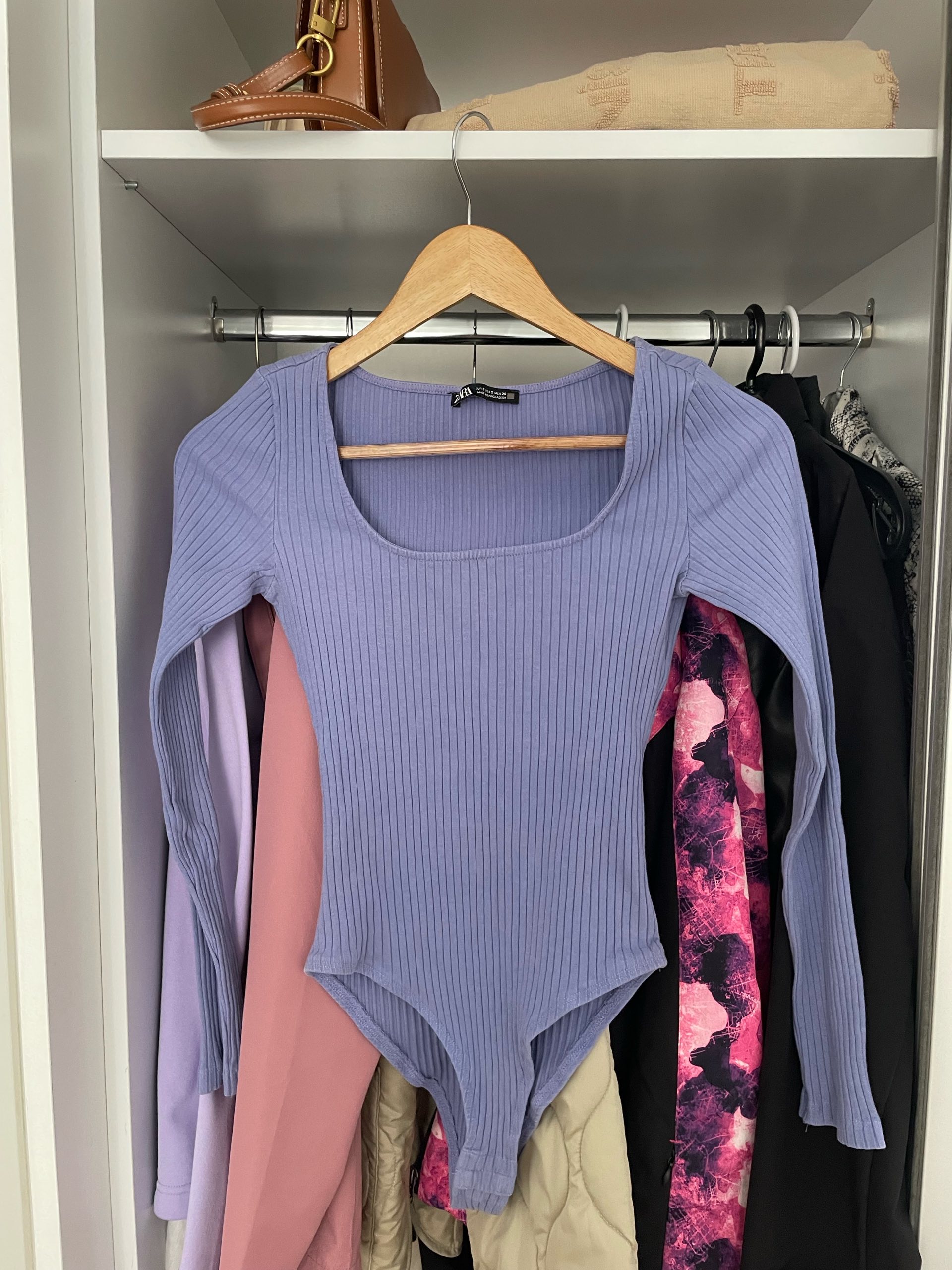 Body plavi Zara kockasti izrez 1