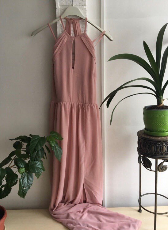 SVIJETLOROZA DUGA ELEGANTNA HALJINA 0