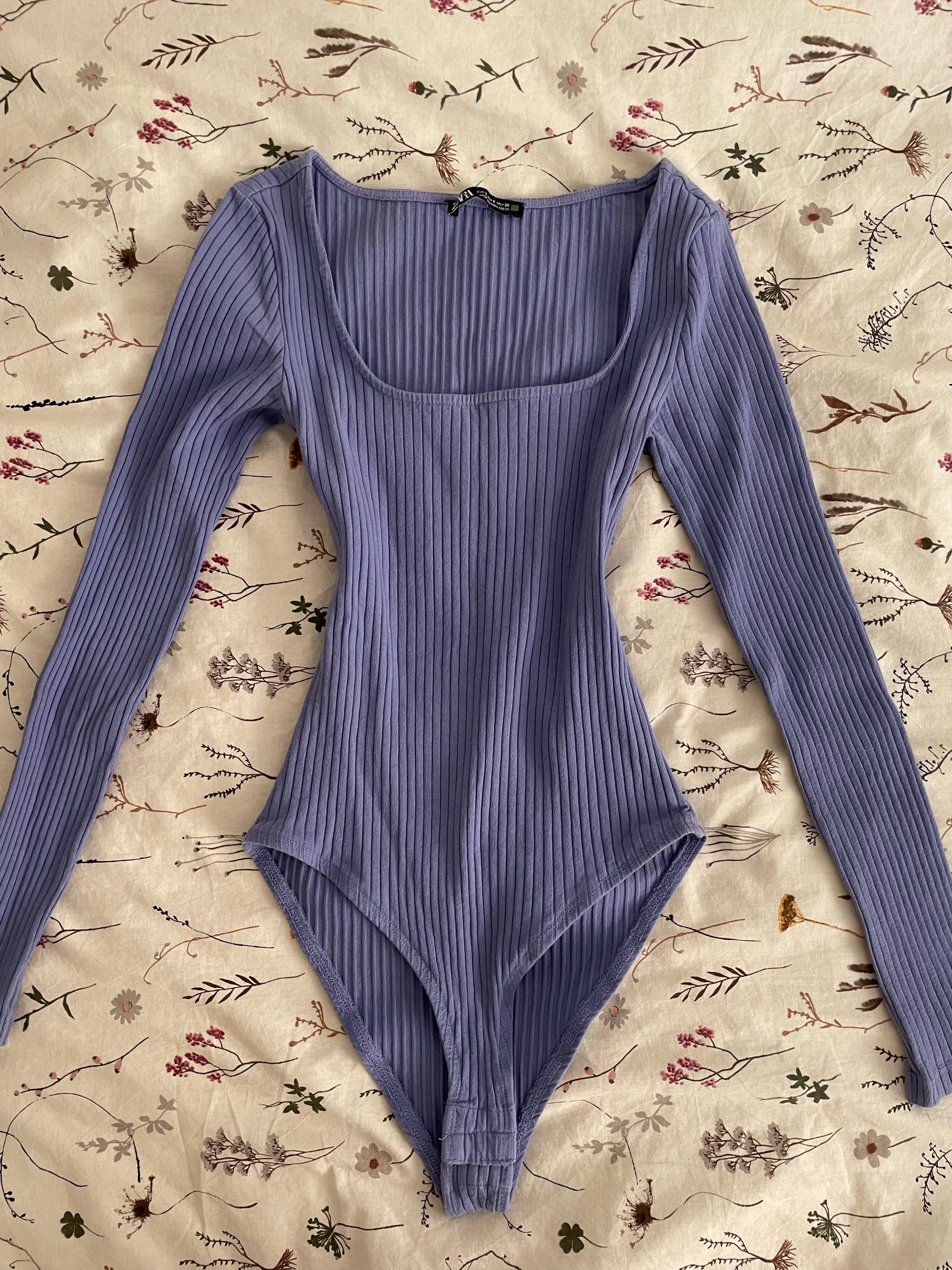 Body plavi Zara kockasti izrez 0