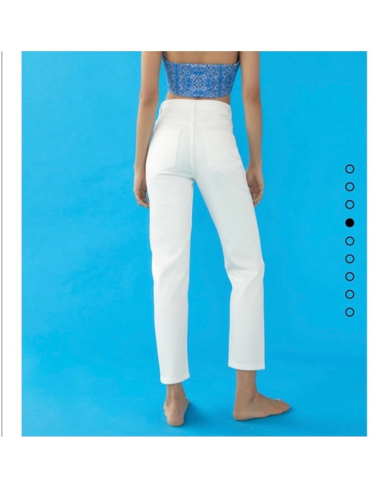 Zara mom jeans bijele 1