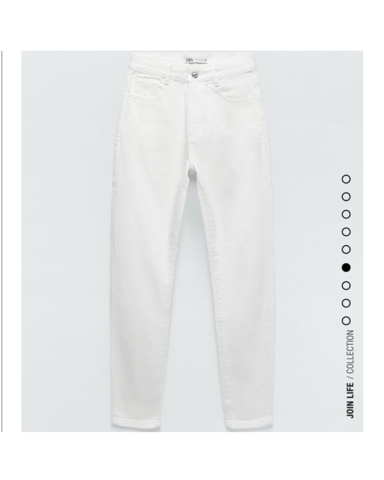 Zara mom jeans bijele 2