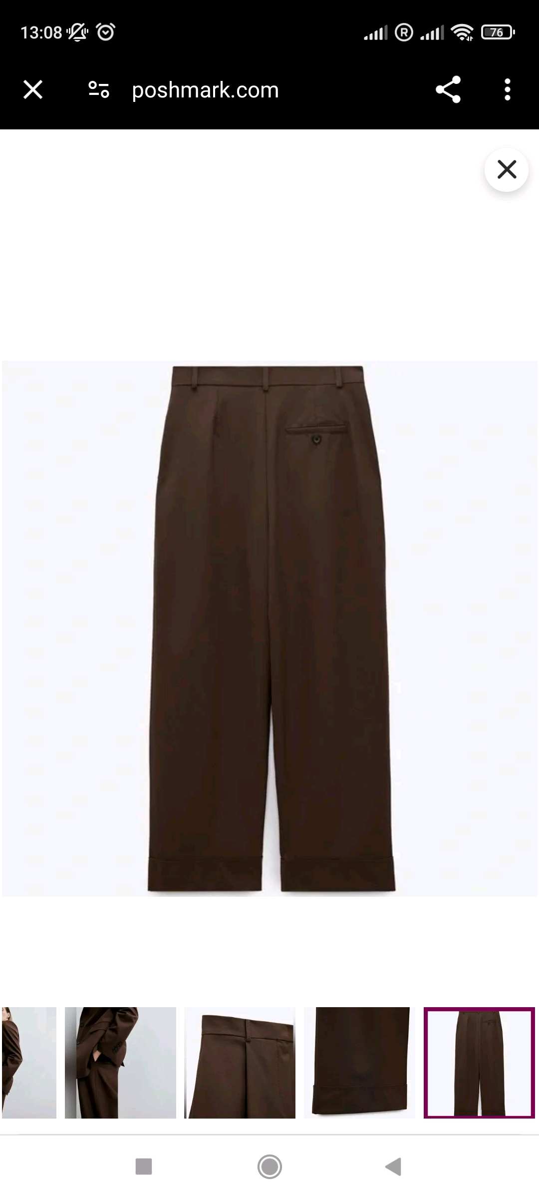 Zara Cuffed Hem Ankle Pants 3