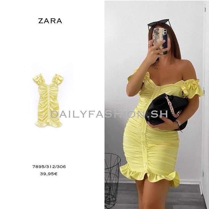 haljina zara žuta 0