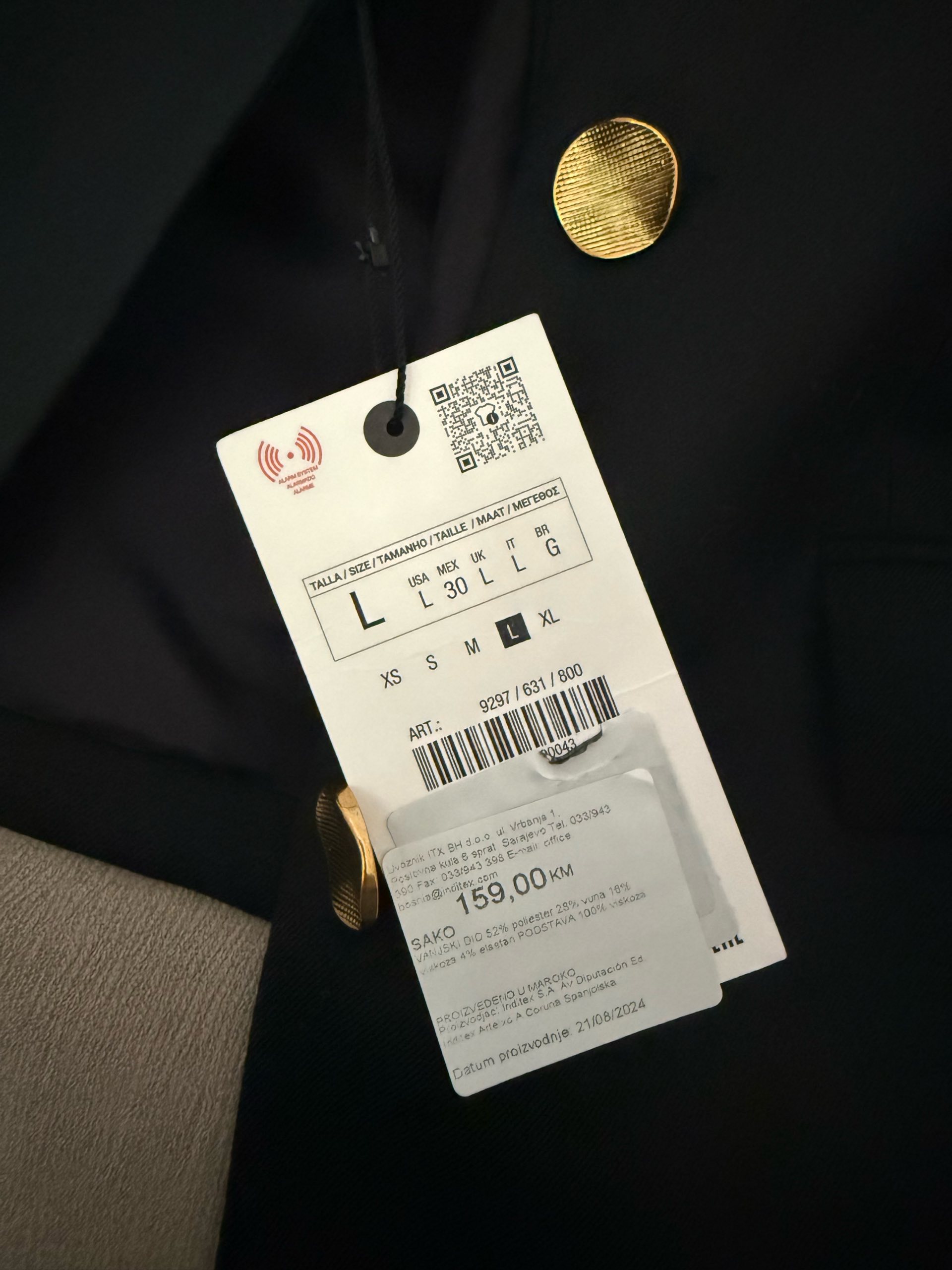 Zara strukirani sako blazer NOV 2