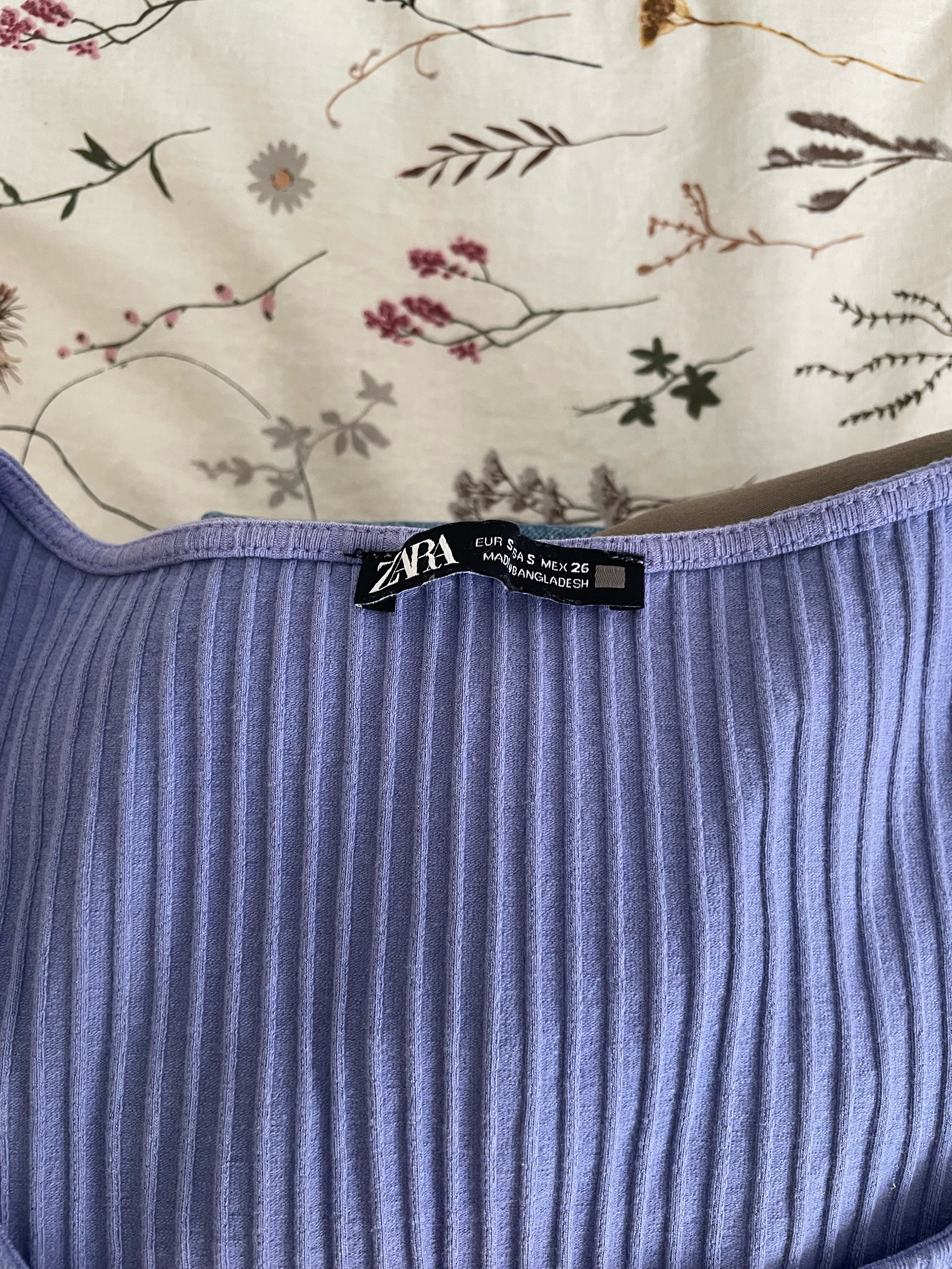 Body plavi Zara kockasti izrez 2