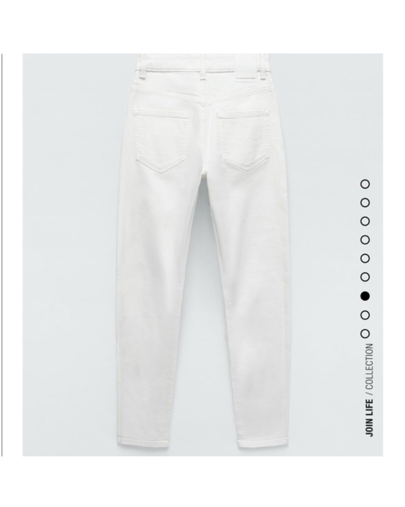 Zara mom jeans bijele 3