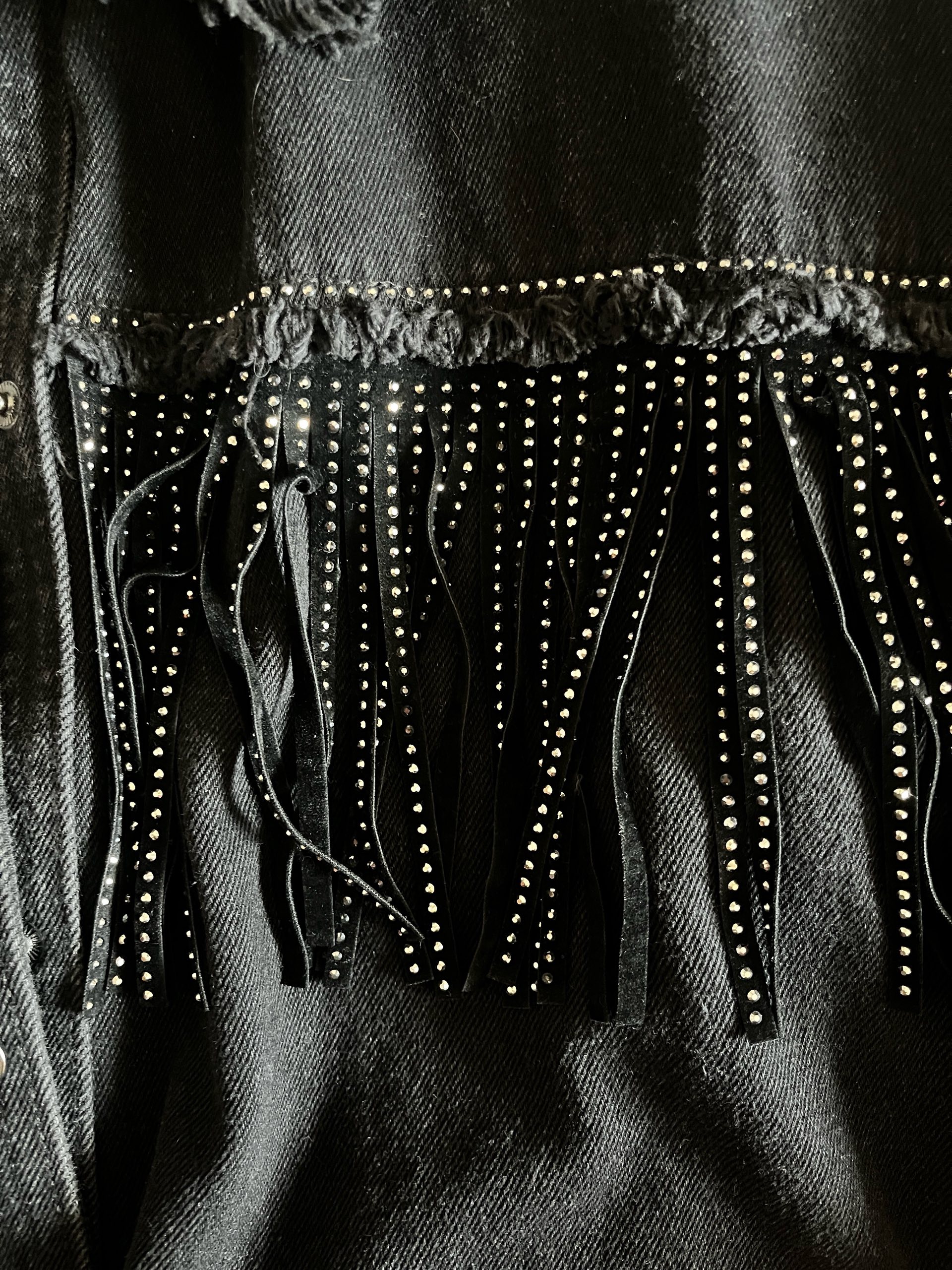 Zara crna teksas jakna 2